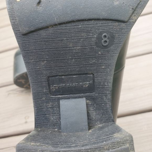 Vintage 90s y2k Bratz Black Vegan Leather Platform Oxford Chunky Heel Loafers 8 - Picture 7 of 9